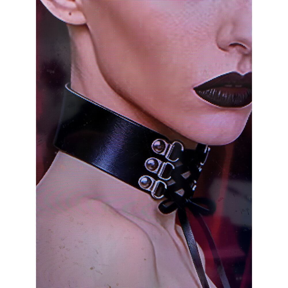 1pc Gothic Whimsygoth Punk Style Black Choker Chain Choker Necklace Gothic Emo - Picture 3 of 8